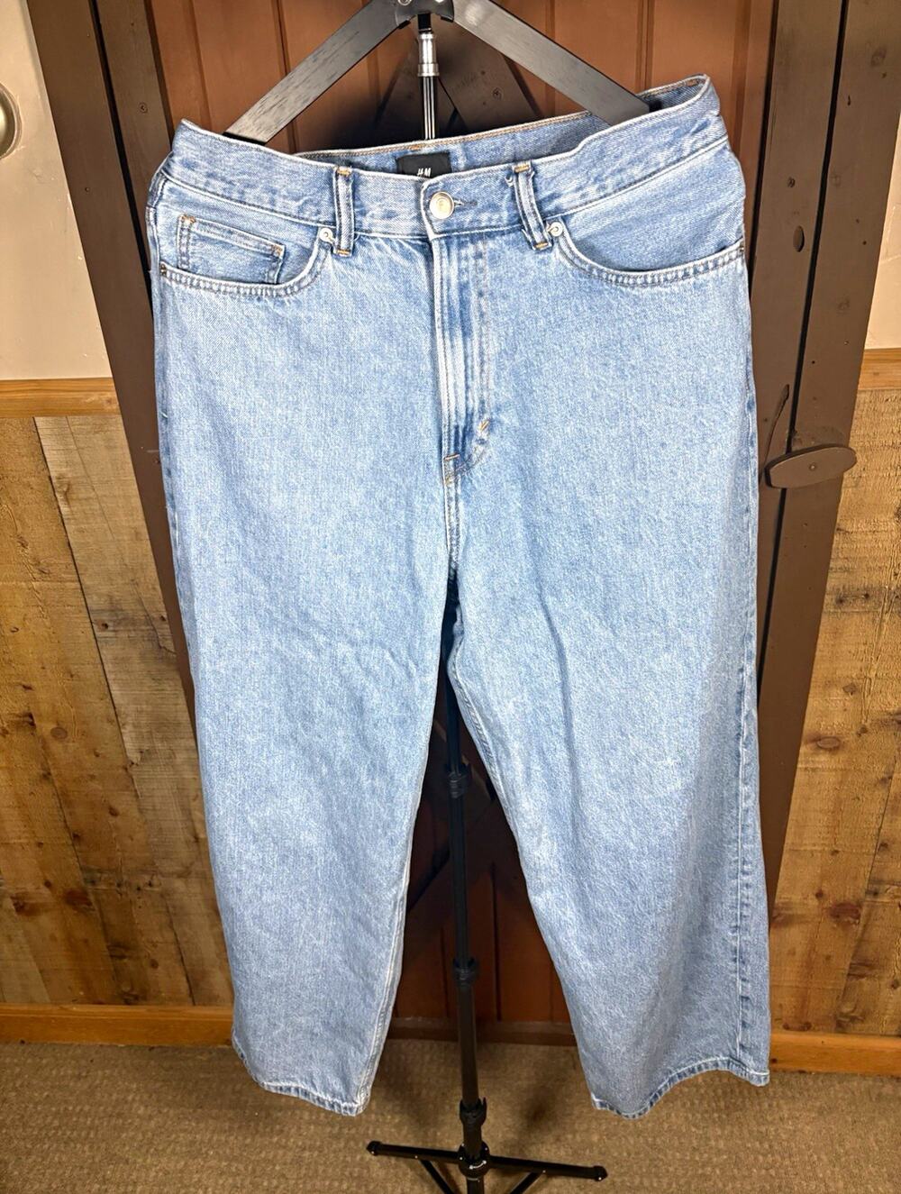 H&M Baggy Fit Jeans Men’s 32x34 Light Wash Blue Denim Relaxed